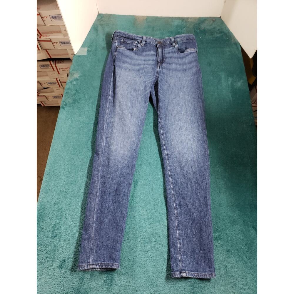 Buffalo Jeans Sz 31 Womens Blue Denim Stretch Pants Mid Rise Alexa Slim Straight - Picture 2 of 14